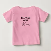 Flower Girl Personalized Pink Baby T-Shirt