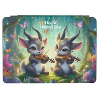 Cute Saolas Playing Violas in a Magical Forest iPad Air Cover