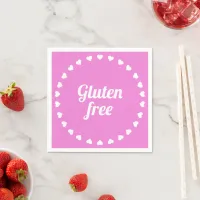 Gluten Free Celiac Coeliac Pink Party Napkins