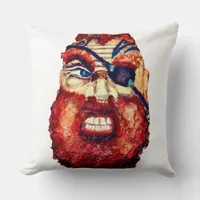 Scandinavian Viking - angry face Viking Throw Pillow