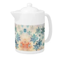 Vintage Snowflakes Pattern - Teapot