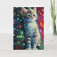 Christmas Kitten Personalized Holiday Card