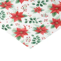 Minimalist Watercolor Botanical Poinsettia  Tissue Paper