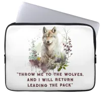 Wolf Quote Laptop Sleeve
