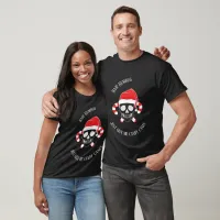 Bah Humbug Skull and Candy Canes Funny Christmas T-Shirt