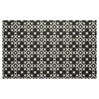 Decorative Elegant Black & Beige Geometric Pattern Fabric