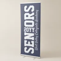 Modern Senior Block Letter | Any Year Graduation Retractable Banner