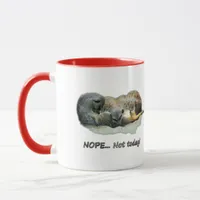 Funny, sleeping meerkats mug