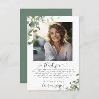 Watercolor Botanical Green Funeral Thank You