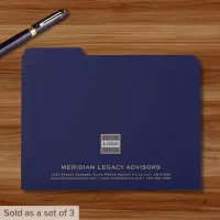 Custom Logo Navy Blue File Folder Set