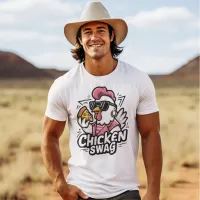 The Cluckin Cool Chicken Swag Logo T-Shirt