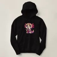 Cute Kawaii Axolotl with Bubble Tea Hoodie