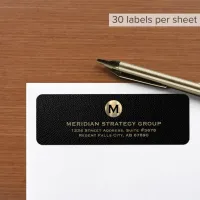 Monogrammed Business Return Address Label