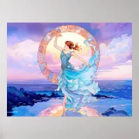 Skydancer on the water painting poster