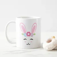 Girly Easter Glam Bunny Face Coffee Mug