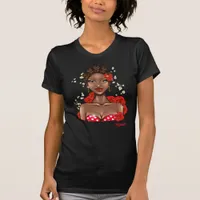 Romantic Black Woman Embracing Valentine’s Love T-Shirt