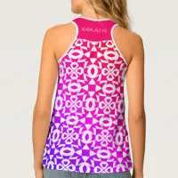 Namaste Geometric Mandala Pink And Purple Yoga Tank Top