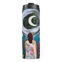 Women Looking at the Moon Artwork Thermal Tumbler