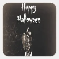 Halloween Angel Square Sticker