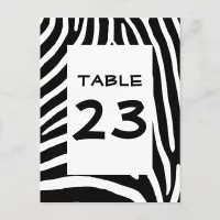 Zebra Print Table Number