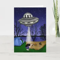UFO Extraterrestrial Abduction Alien Birthday Card