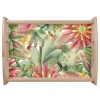 Cactus Brights Bloom Print Serving Tray