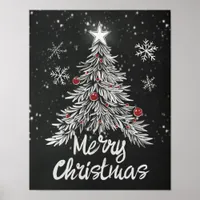 Merry Christmas Chalkboard Rustic Home Decor