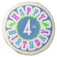 Children's Happy Birthday Circle of Stars ID527 Sugar Cookie