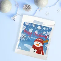 Cute Snowman Winter Wonderland Merry Christmas Favor Bag