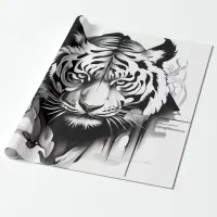 Tigers Portrait with a Stunning design Wrapping Paper