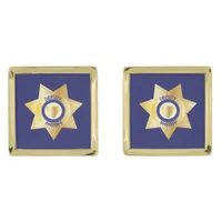 Deputy Sheriff Gold Star Badge Cufflinks