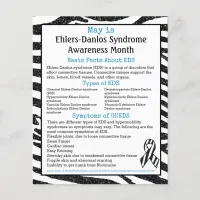 May is Ehlers-Danlos Syndrome Awareness Month Flyer