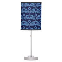 Moon Magic Stars Hearts Celestial Midnight Blue Table Lamp