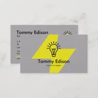 Modern Electrician Minimalist Design Business Card