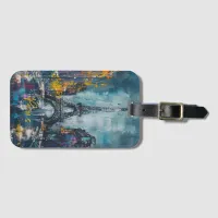 Paris Fashion Night Luggage Tag