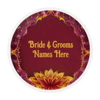 Floral Symphony: Wedding Elegance Collection Edible Frosting Rounds