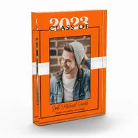 Orange and Black Class of 2023 Graduation Keepsake Photo Block