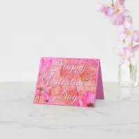 Happy Valentine's Day Pretty Watercolor Flowers Card