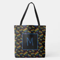 Rainbow Hearts Monogram Tote Bag