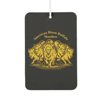 Bison Herd Charging Through the Water in Nature Air Freshener