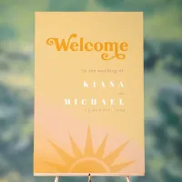 Sunshine Typography Wedding Welcome Program ID1048 Acrylic Sign