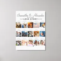 Love Story Timeline Couple Wedding Anniversary Canvas Print