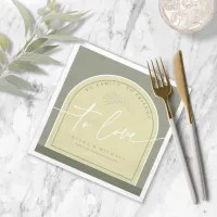 Color Tones Eucalyptus Wedding To Love Grn ID901 Napkins