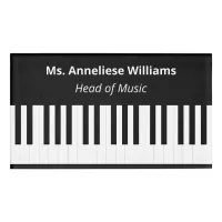 Personalized Piano Keys Keyboard Music Musician Name Tag