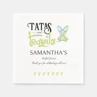 Tatas & Tequila Modern Bridal Shower Fiesta Party Napkins