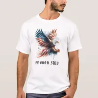 *~* AP16 USA Detailed American Flag Bald EAGLE T-Shirt