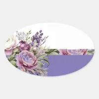 Purple Cottage Floral Sticker