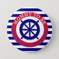 Ships steering wheel, Its a Boy Baby Shower Button