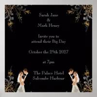 Invitation Wedding layout you can personalize Poster