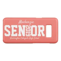 Personalized Senior Class of 2019 Grad Coral Case-Mate Samsung Galaxy S8 Case